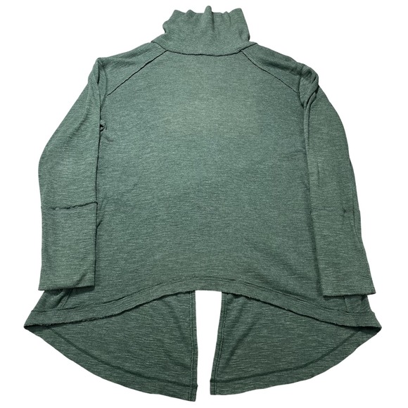 We The Free Tops - We The Free Shirt Womens XL Green Turtleneck Hi Low Slit Hem Tunic Knit